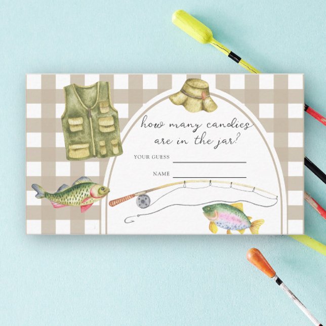 Fisherman Baby Dusche - raten Sie, wie viele Bonbo Begleitkarte (Von Creator hochgeladen)