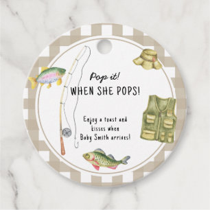 Fisherman Baby Shower - Pop! Wenn sie Pop Geschenkanhänger