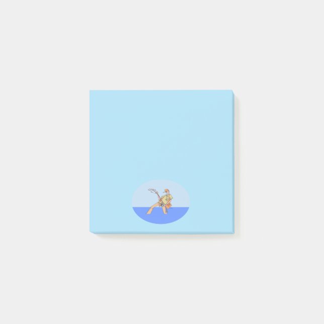 Fisherman Blue Note Pads Post-it Klebezettel (Vorderseite)