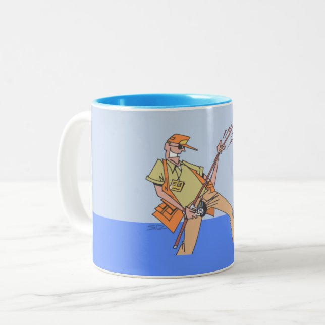 Fisherman blue two tone Tasse (Vorderseite Links)