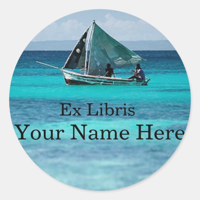 Fisherman Buchzeichen Sticker (Vorderseite)