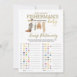 Fisherman Derby Baby Shower Emoji Pictionary Game