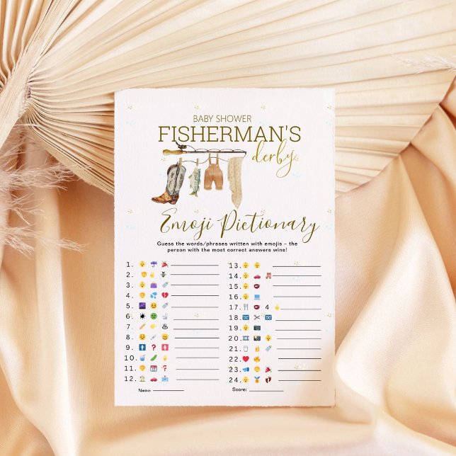 Fisherman Derby Baby Shower Emoji Pictionary Game (Von Creator hochgeladen)