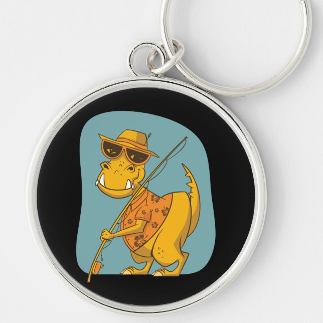 Fisherman Dinosaur  Schlüsselanhänger (Vorne)