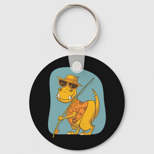 Fisherman Dinosaur Schlüsselanhänger (Vorderseite)