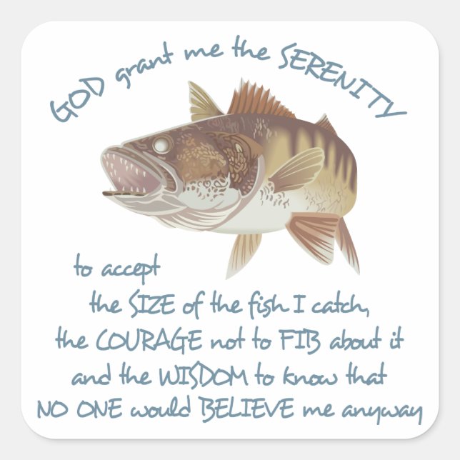 Fisherman-Gebet Quadratischer Aufkleber (Vorderseite)
