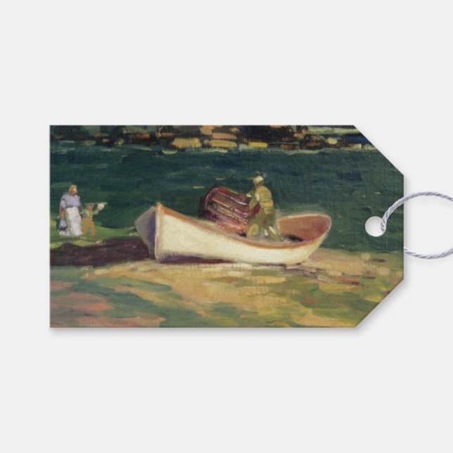 Fisherman in Cape Elizabeth (Maine, USA) Geschenkanhänger (Vorderseite (Horizontal))