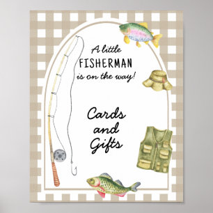 Fisherman - Karten und Geschenke Babydusche Poster