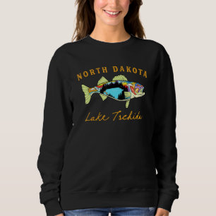 Fisherman North Dakota Lake Tschida Fisher Walleye Sweatshirt