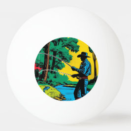 Fisherman on Riverbank Ping Pong Ball Tischtennisball