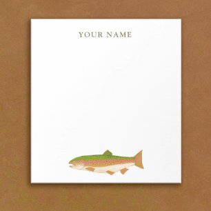 Fisherman Rainbow Trout Stationery Notizblock
