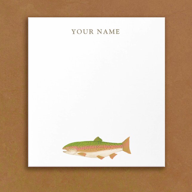 Fisherman Rainbow Trout Stationery Notizblock (Von Creator hochgeladen)