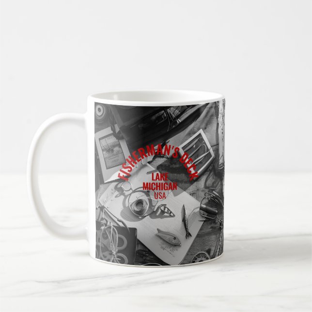 Fisherman’s Deck B&W Mug Kaffeetasse (Links)