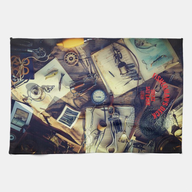 Fisherman’s Deck  Kitchen Towel Geschirrtuch (Horizontal)