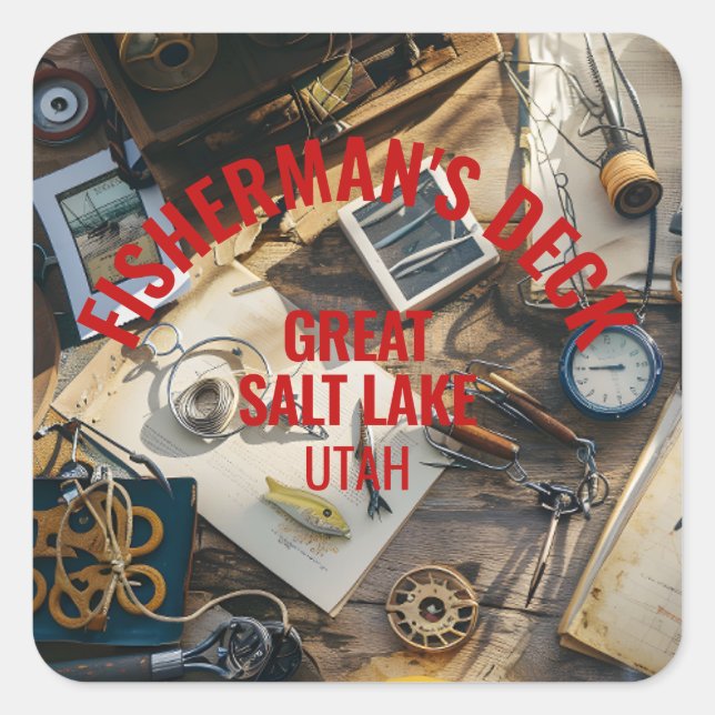 Fisherman’s Deck  Quadratischer Aufkleber (Vorderseite)