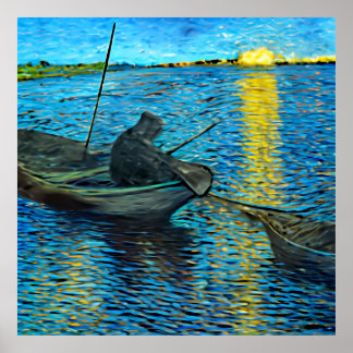 Fisherman - van gogh poster & prints
