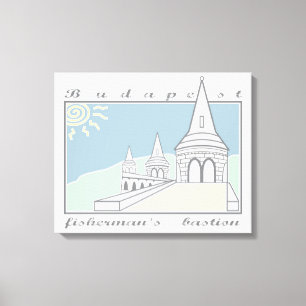 Fisherman's Bastion, Budapest, Ungarn, Magyar Leinwanddruck