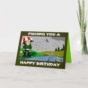 FISHERMANS BIRTHDAY CARD KARTE
