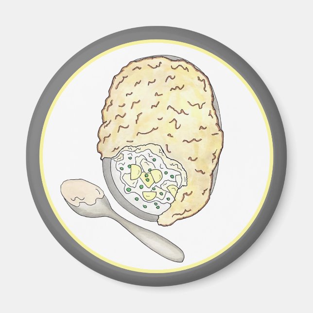 Fisherman's Fish Pie UK British Pub Food Cuisine Magnet (Vorne)