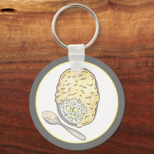 Fisherman's Fish Pie UK British Pub Food Cuisine Schlüsselanhänger