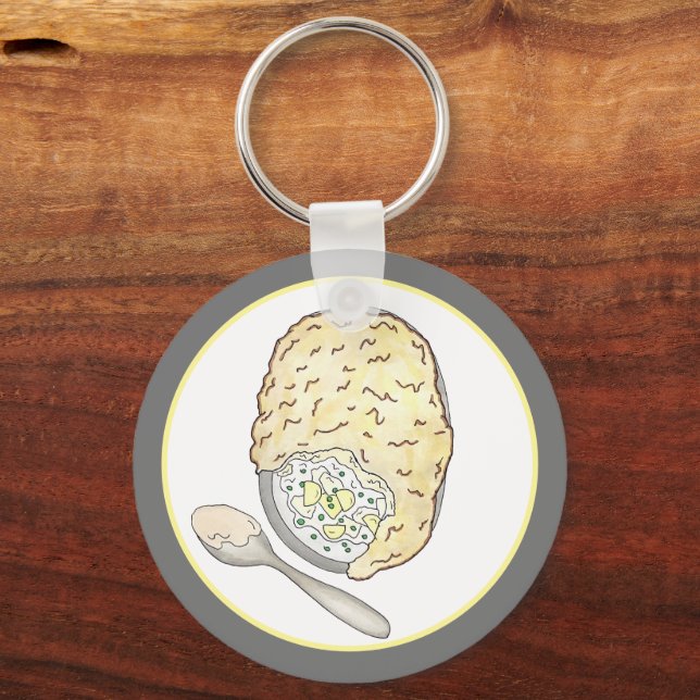 Fisherman's Fish Pie UK British Pub Food Cuisine Schlüsselanhänger (Rückseite)