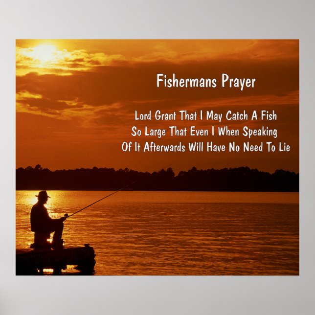 Fisherman's Prayer Poster 24" x 20", Paper-Matte) (Vorne)