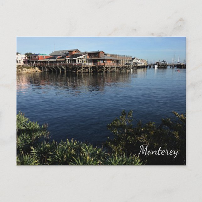Fisherman's Wharf, Monterey, kalifornische Postkar Postkarte (Vorderseite)