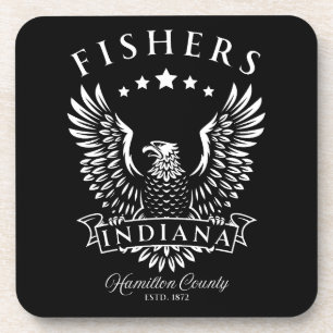 Fishers Hamilton County Indiana Vintage Adler Getränkeuntersetzer