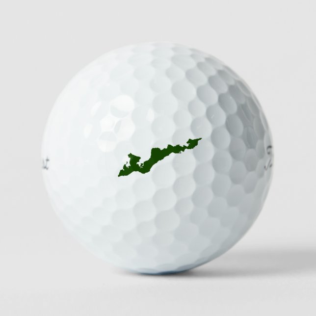 Fishers Island Classic Logo Golf Balls - Green Golfball (Vorderseite)