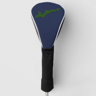 Fishers Island Logo Golf Club Cover - Green/Navy Golf Headcover