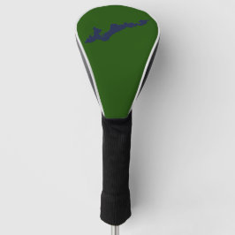Fishers Island Logo Golf Club Cover - Navy/Green Headcover