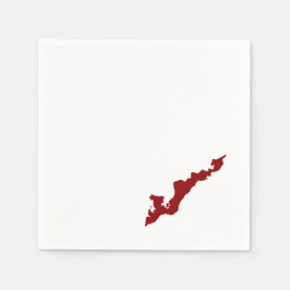 Fishers Island Logo Paper Napkins - Red Serviette