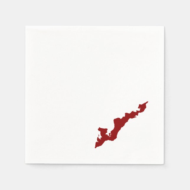 Fishers Island Logo Paper Napkins - Red Serviette (Vorderseite)