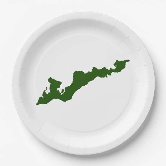 Fishers Island Logo Paper Teller - Green (Vorderseite)