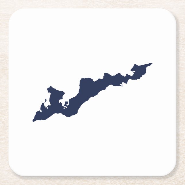 Fishers Island Logo Paper Untersetzer - Navy (Vorderseite)