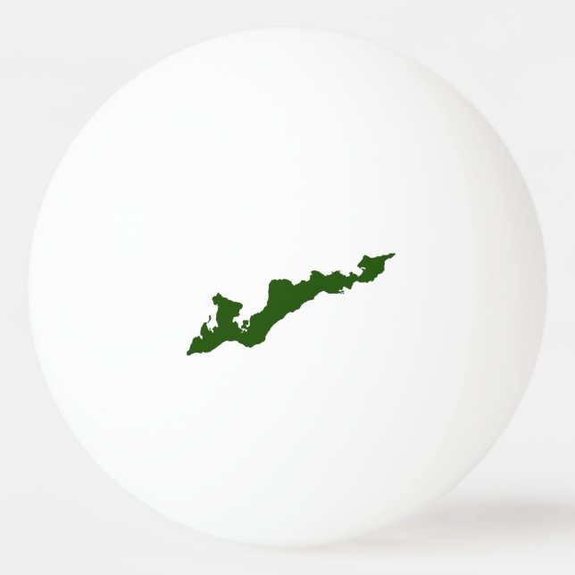 Fishers Island Logo Ping Pong Ball - Green Tischtennisball (Vorderseite)