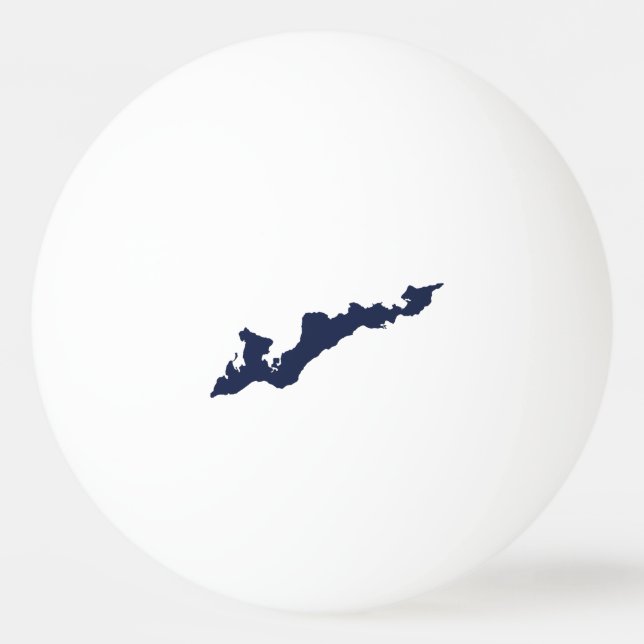 Fishers Island Logo Ping Pong Ball - Navy Tischtennisball (Vorderseite)
