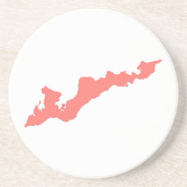 Fishers Island Logo Untersetzer - Korallenrosa