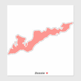 Fishers Island Silhouette Decal Sticker - Rosa