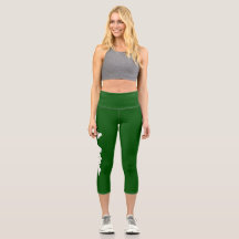 Fishers Island Yoga Capri Leggings - weiß/grün