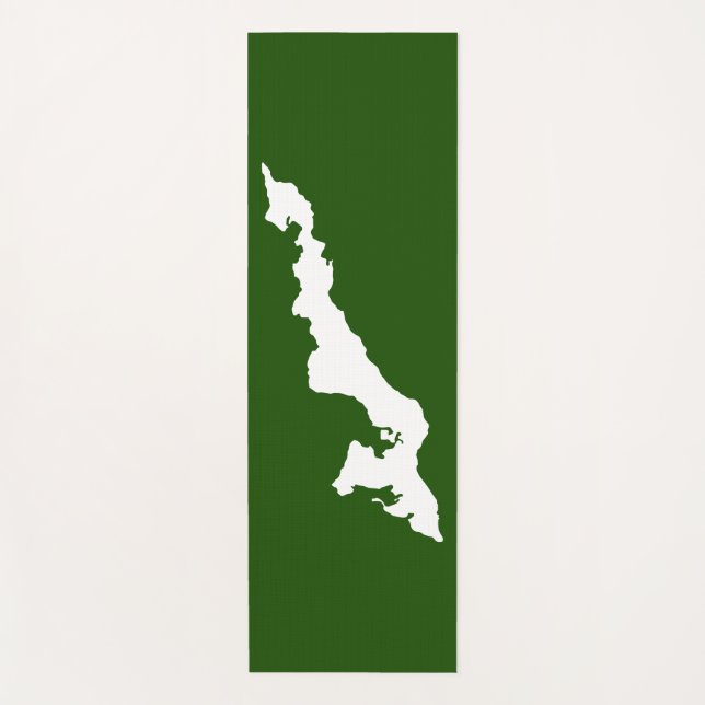 Fishers Island Yoga Mat - weiß/grün Yogamatte (Vorderseite)
