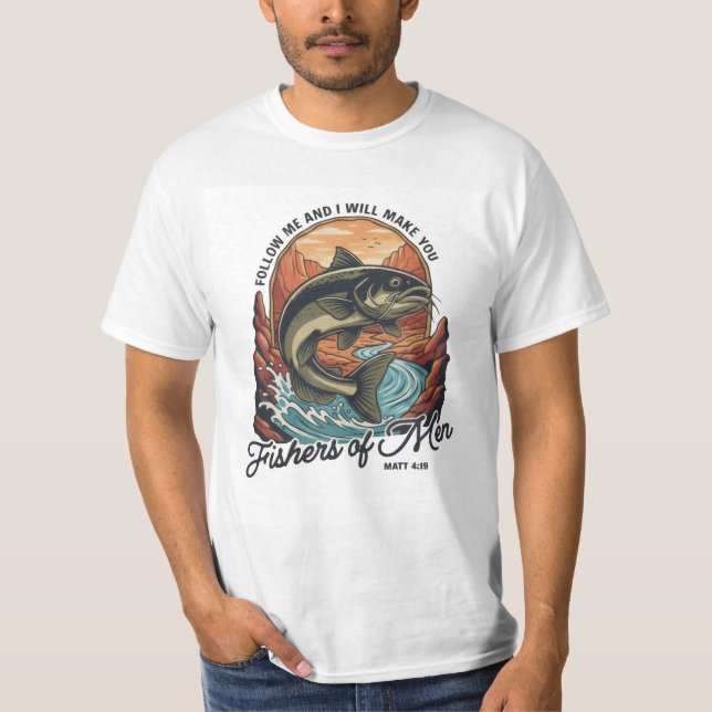 Fishers of Men - Classic Fish Symbol T-Shirt (Vorderseite)