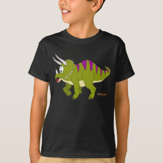 Fishfry entwirft dunklen Triceratops-T - Shirt