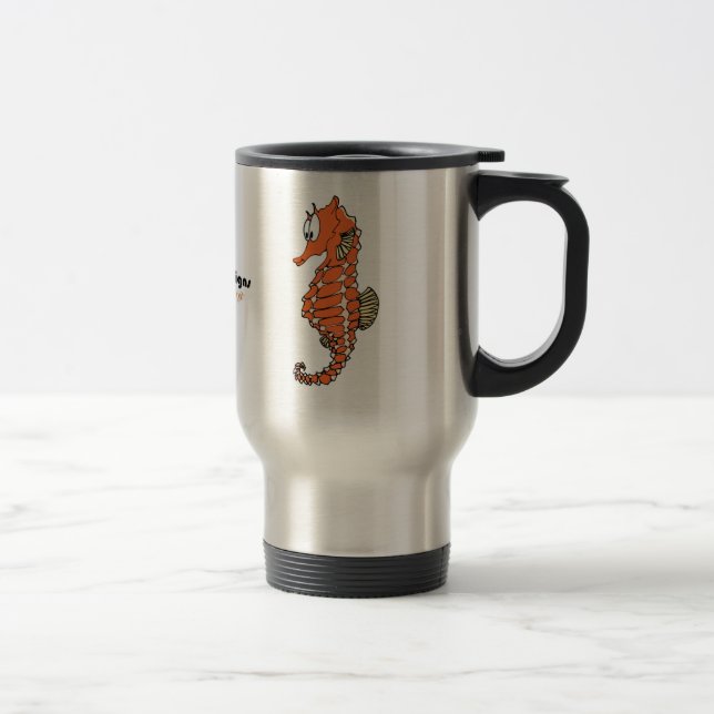 Fishfry Entwürfe Seepferd-Reise Tasse (Rechts)