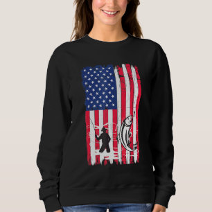 Fishing American Flag Mens Vintag Fisherman F Sweatshirt