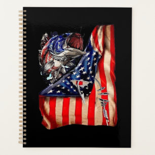 Fishing American Flag Vintage USA Bass Fisherman Planer