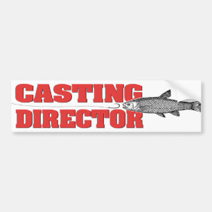 Fishing Angler Casting Director Funny Autoaufkleber