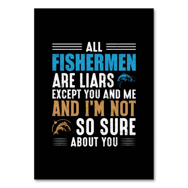 Fishing Art All Fisherman Tischnummer (Vorderseite)