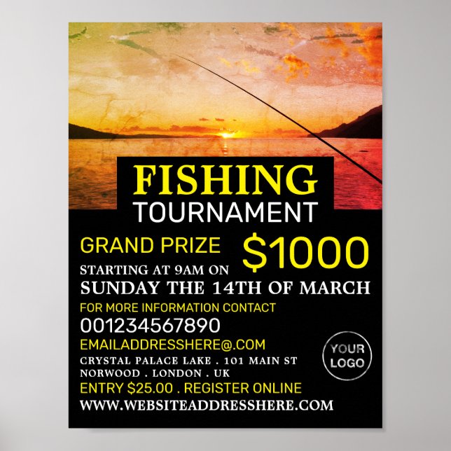 Fishing at Sunrise, Fishing Tournament Event Poster (Vorne)