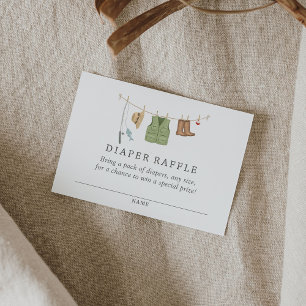 Fishing Baby Shooter Diaper Raffle Ticket Begleitkarte